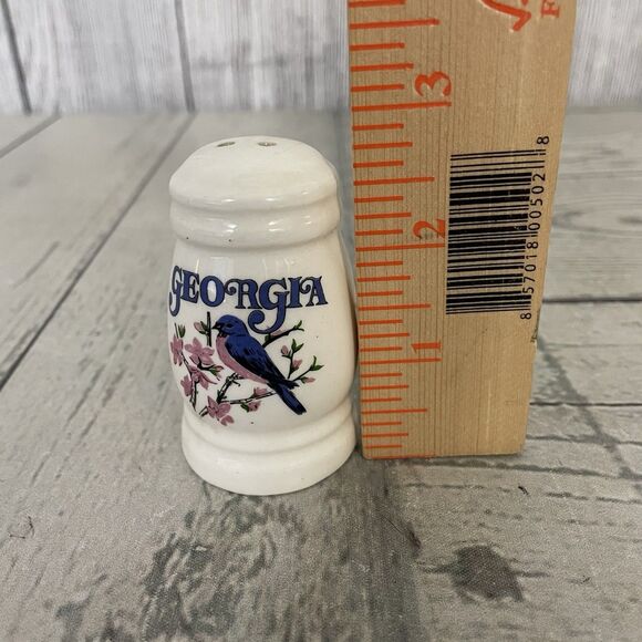 VTG State of Georgia Bird Salt And Pepper Ceramic Novelty Shaker Set - Picture 5 of 5